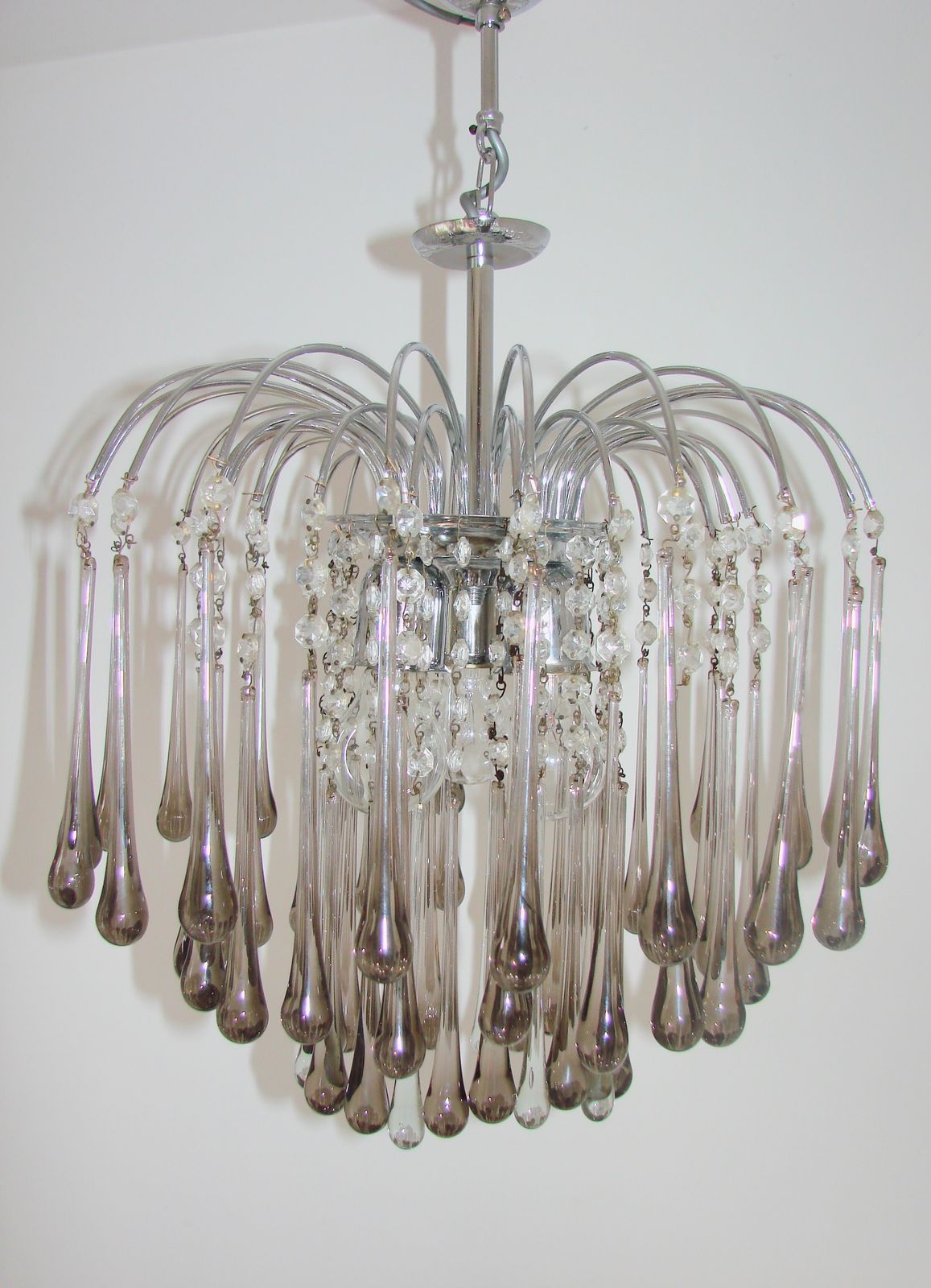 719.0 An Original Paolo Venini Murano Chandelier, Italy, 1970s. photo