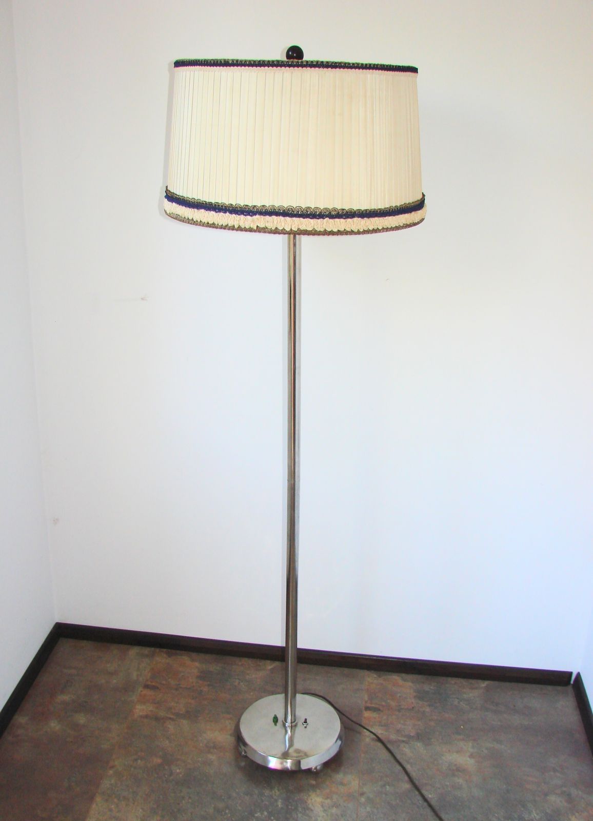 Art Deco Floor Lamp, 1930s, Nickel Plated Steel photo furniture