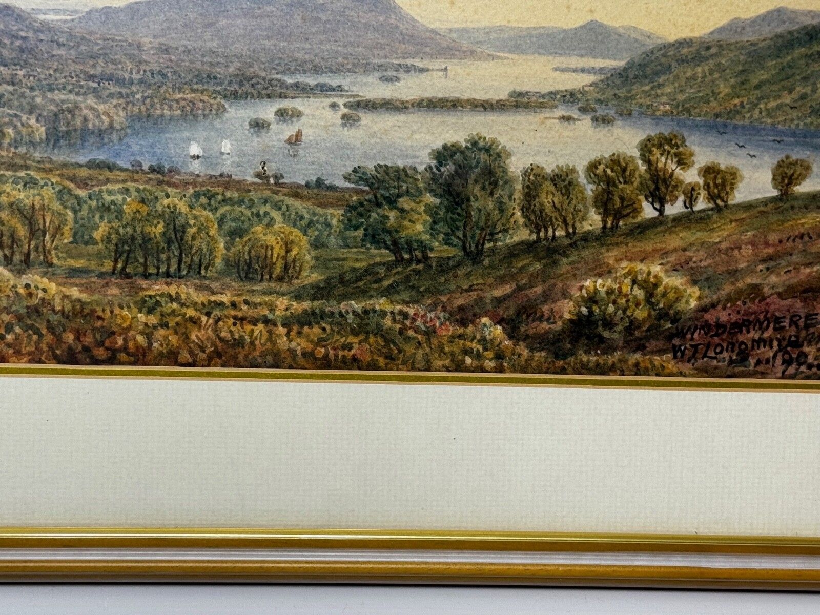 William Taylor Longmire Windermere Watercolour View Towards The Langdale Pikes photo 600.0