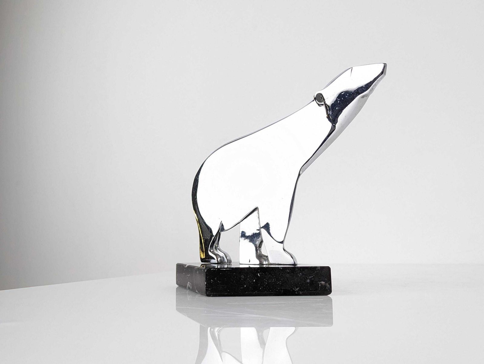 Art Deco Sculpture Of A Polar Bear By Karl Hagenauer, Austria, 1920s photo for sale