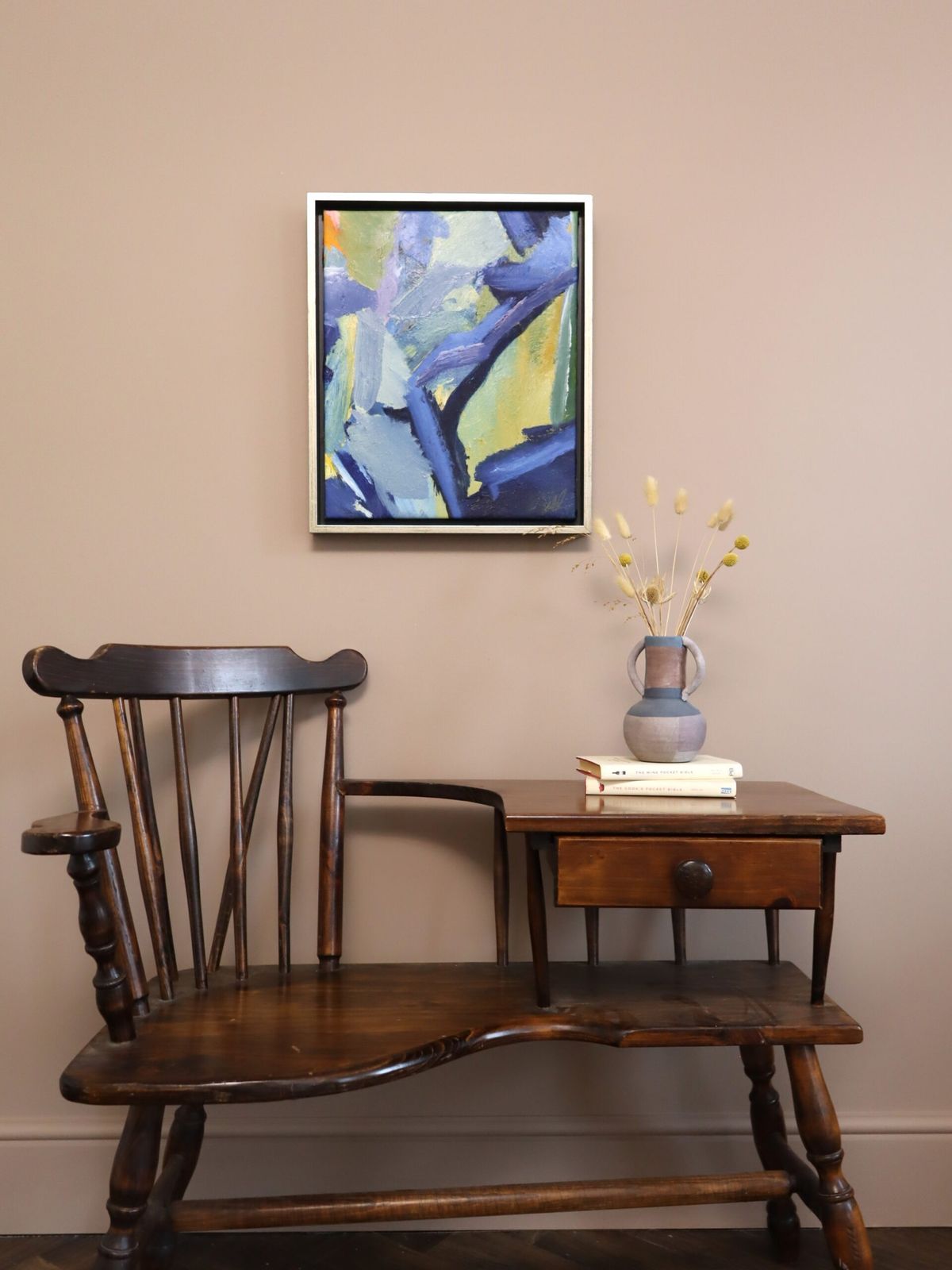 Blauwe Interlude in Olieverf op Doek photo furniture