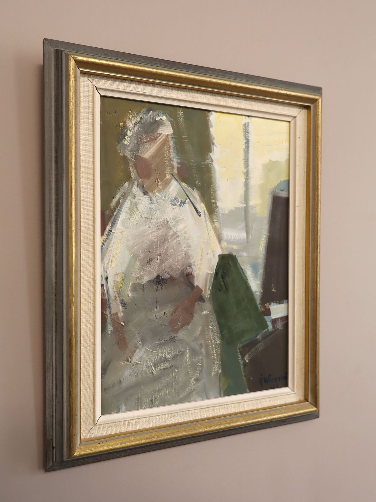 The Window Seat, In Oil Onto Canvas 1960s photo Art