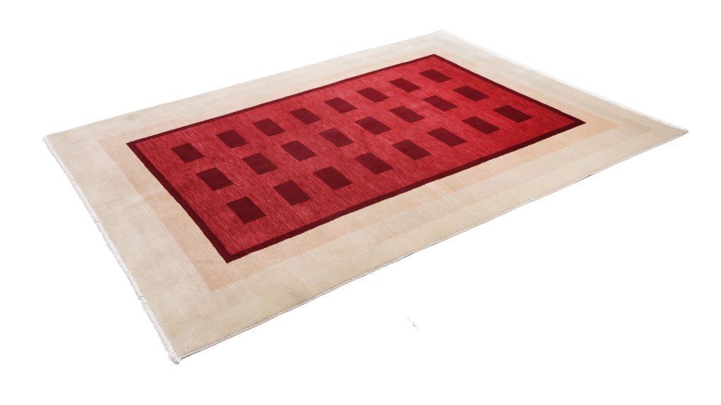 Vintage Egyptisch Gabbeh-stijl vloerkleed, rood, 236 × 175 cm, ca. jaren 1980 photo furniture