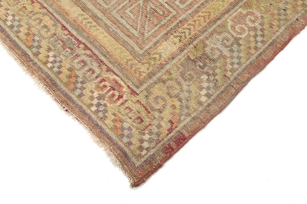 Antiek Khotan tapijt, roze, 239 × 135 cm, ca. 1900s photo 3530.0