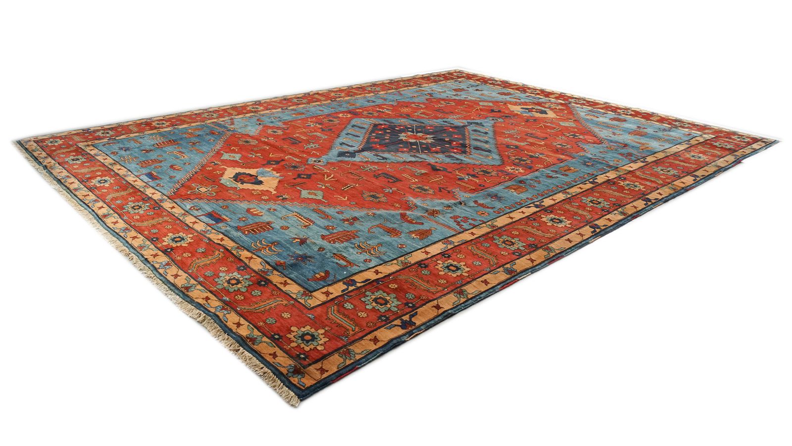 Vintage Afghaans handgeknoopt tapijt, 509 × 391 cm, ca. jaren 1990 photo furniture