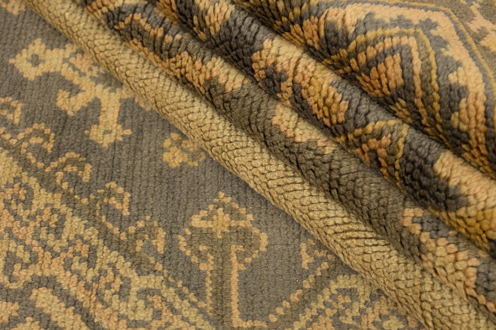 photo for sale Antiek Turks Oushak tapijt, beige, 447 × 373 cm, ca. jaren 1920