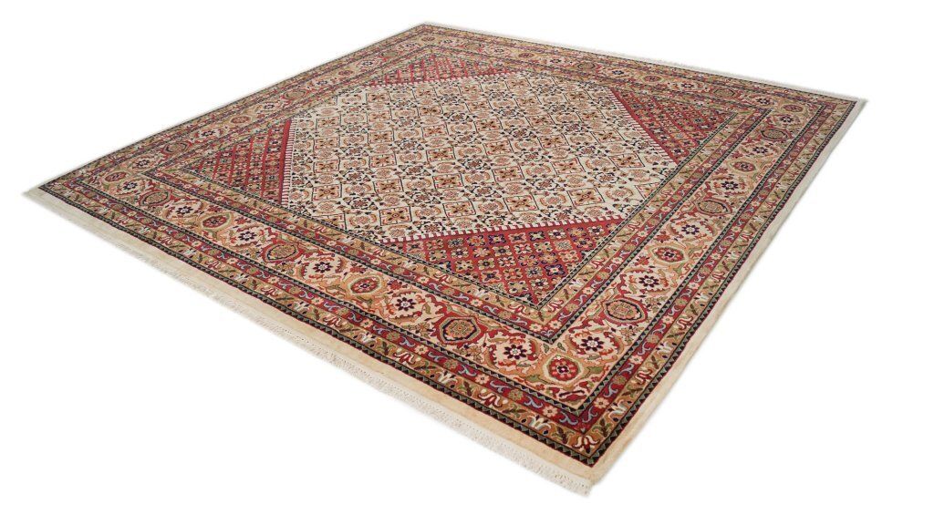 Vintage Chinees handgeknoopt vierkant tapijt, 259 × 259 cm, ca. jaren 1990 photo for sale