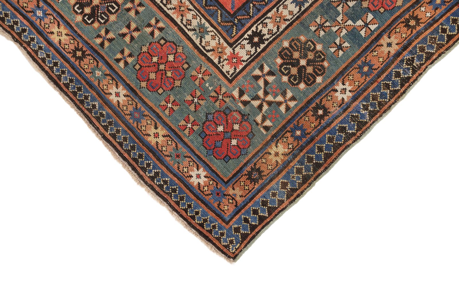Antiek Kaukasisch Kazak loperkleed, 257 × 122 cm, ca. 1900s photo 4250.0