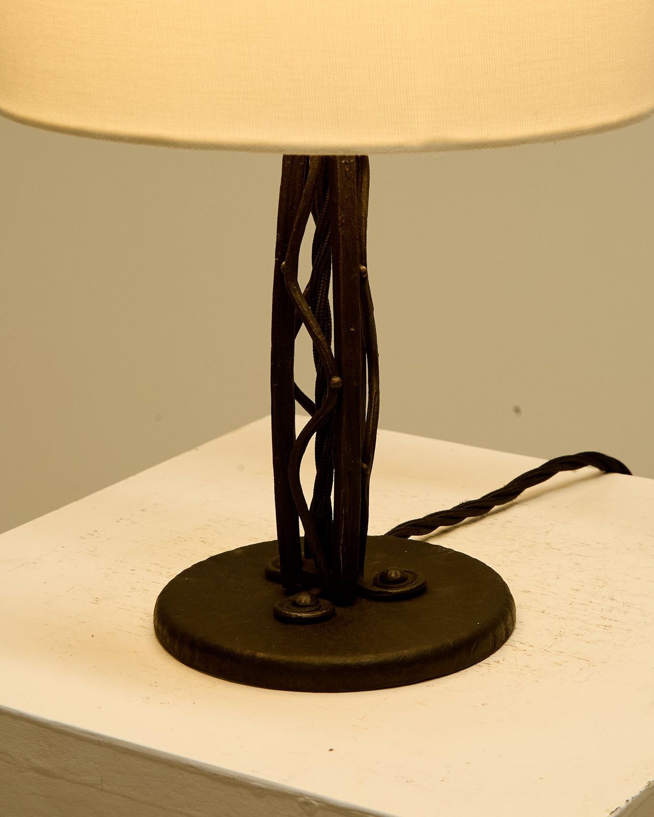 Wrought Iron Lamp, 1920s photo for sale