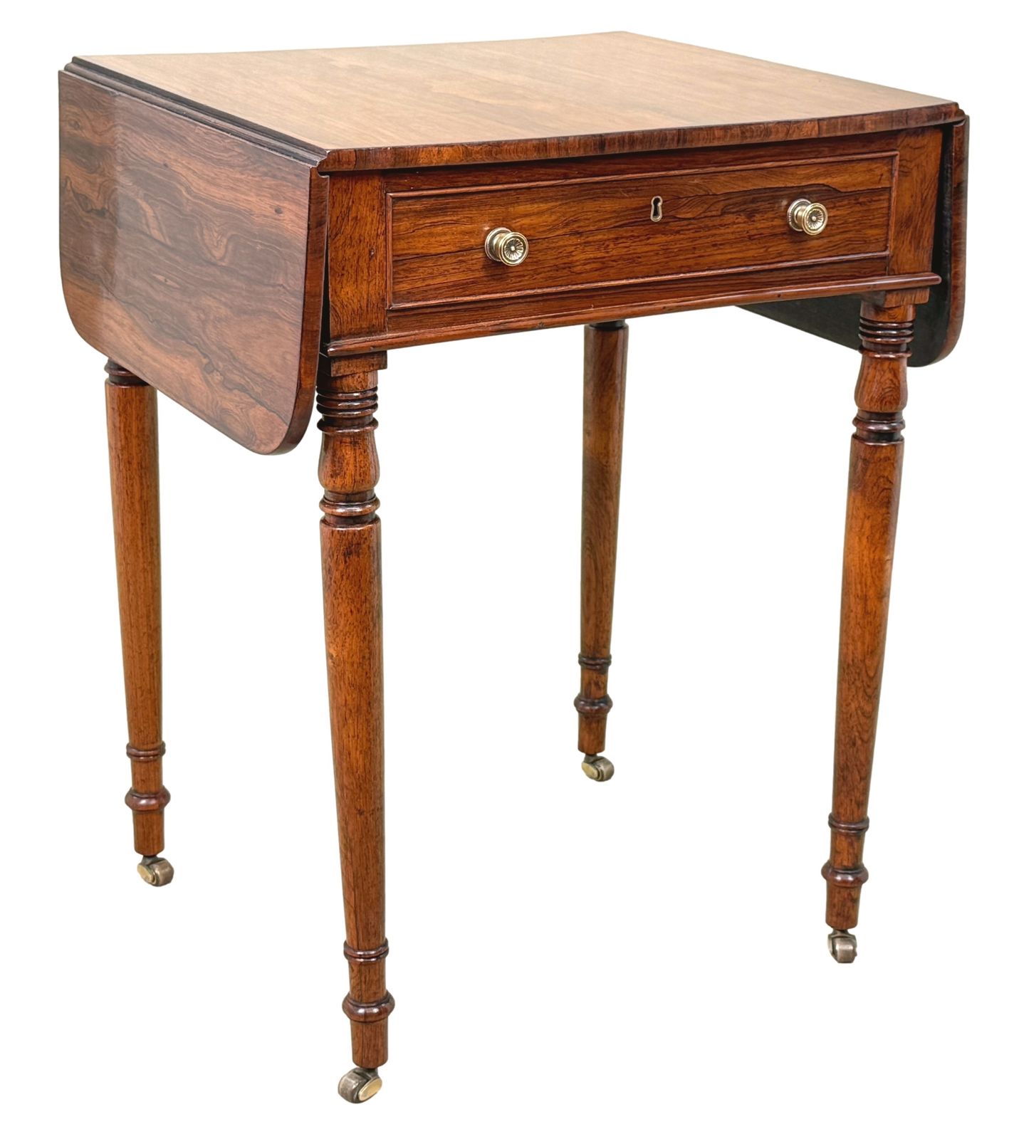 photo for sale Table Pembroke en palissandre, d'époque Regency (Angleterre, vers 1825)