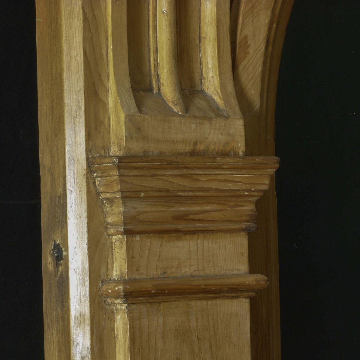 Massive Victorian Pine Architectural Mirror