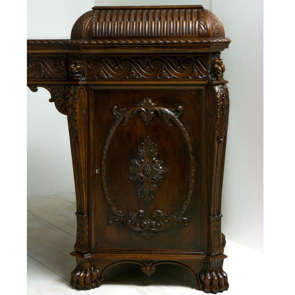 photo furniture Edwardian Mahogany Twin Pedestal Sideboard