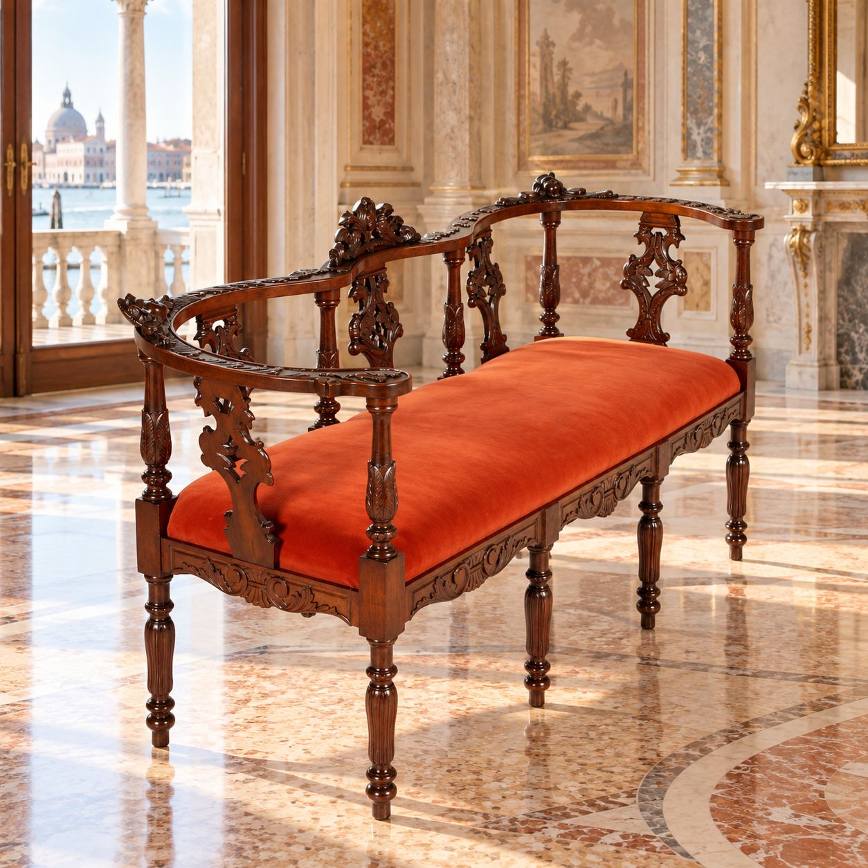 Venetian Salon Suite Sofa & Archairs By Vincenzo Cadorin Atelier For Fratelli Testolini photo buy