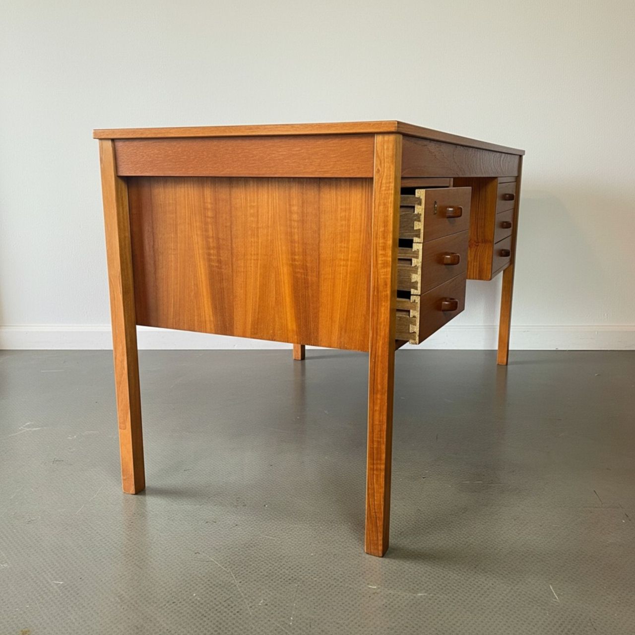 Midcentury Danish Teak Desk, Mid 20th Century photo vintage