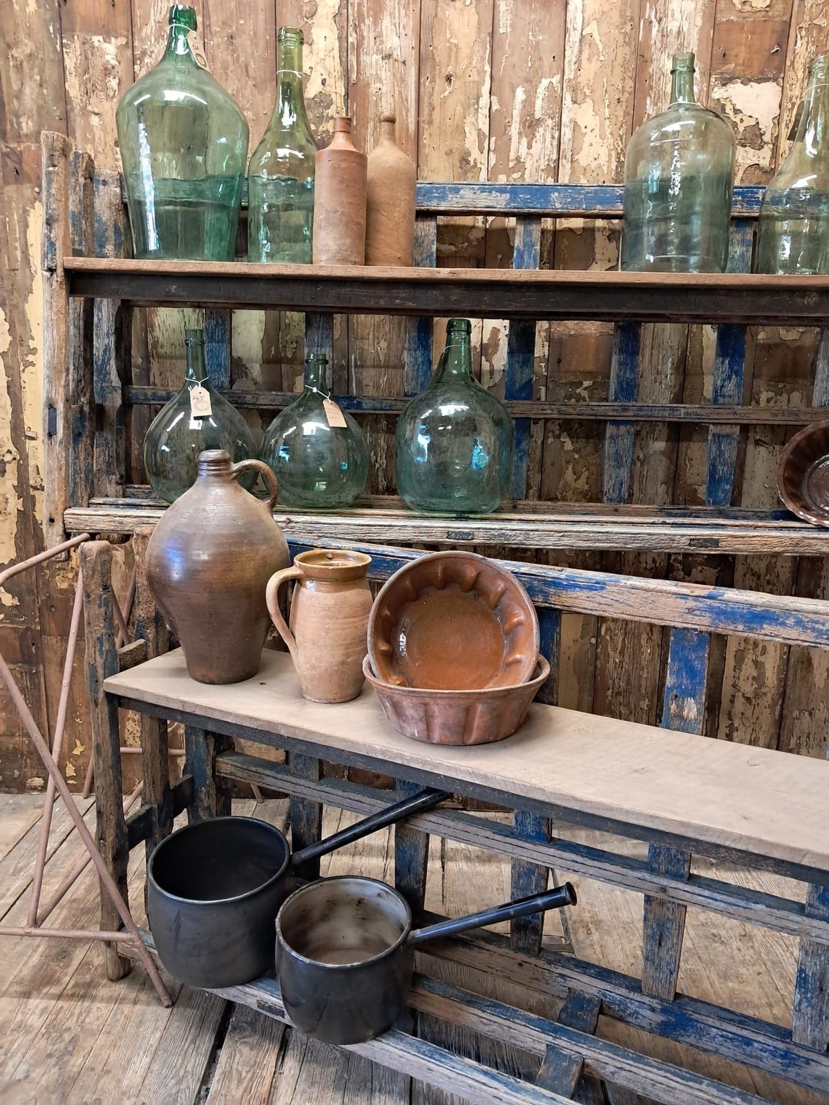 Rustic Haycart Shelves, Early 20th Century photo vintage