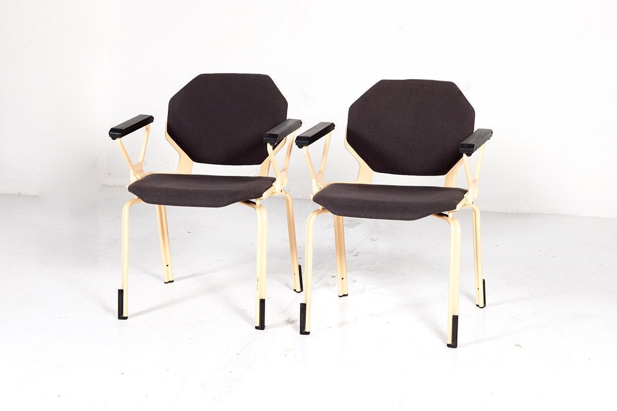 Hexagonal Office Chair By Froscher For Sitform, 1970s, Set Of 2 photo for sale