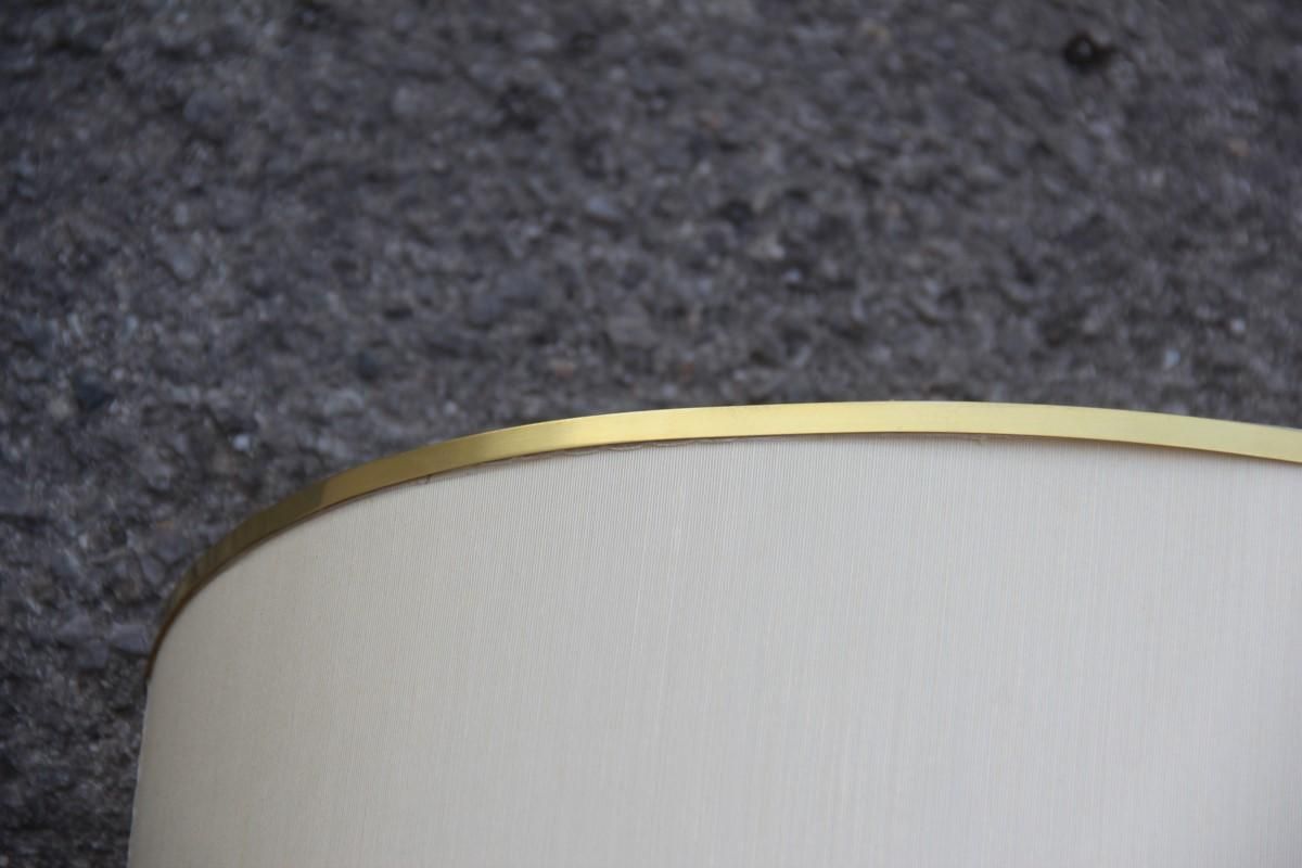 Pair Of Curved Big Applique Silk Shantund Brass Curved Beige Gold 1970 Italian photo buy