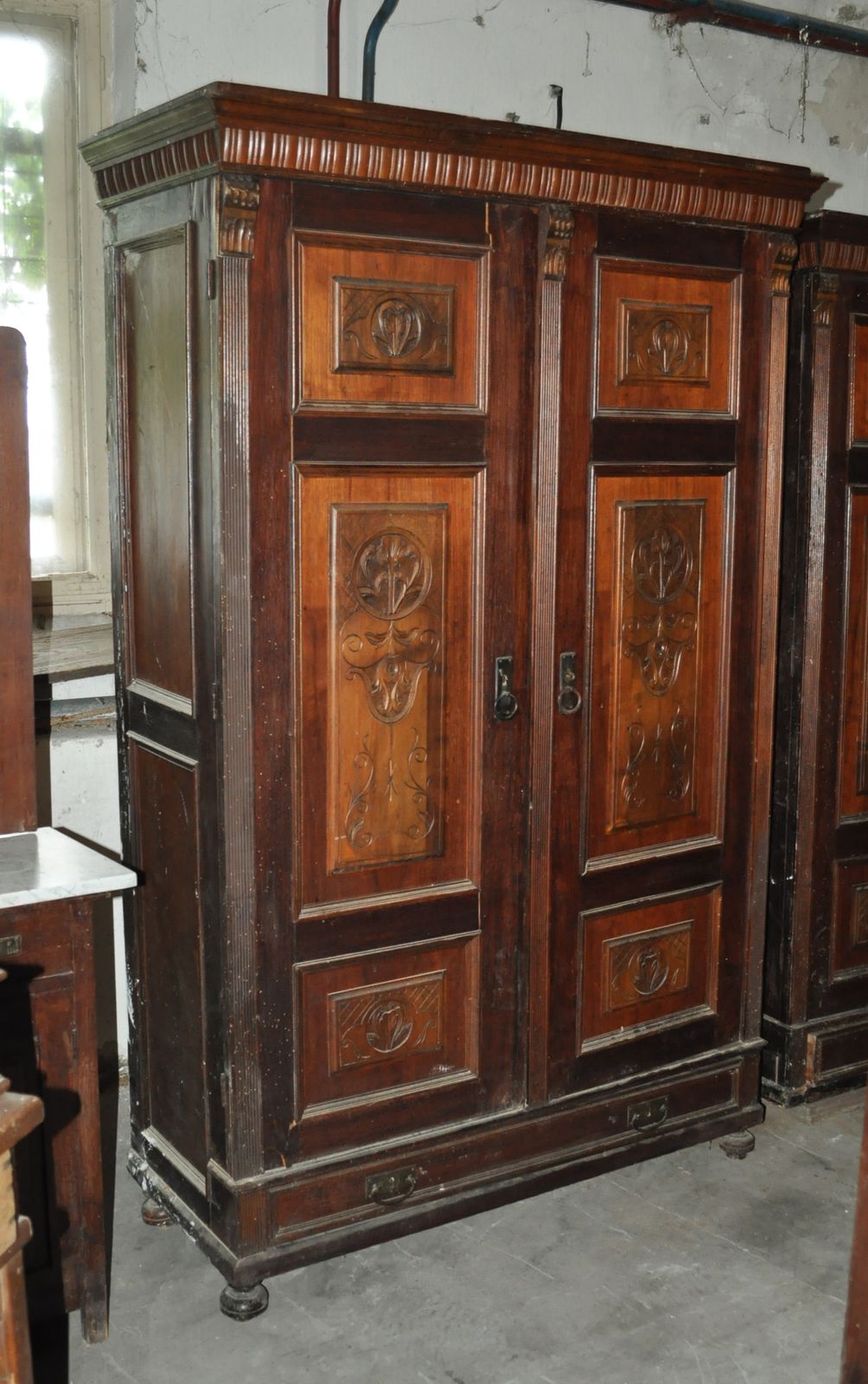 Original Antique Hungarian Armoire, Circa 1880s