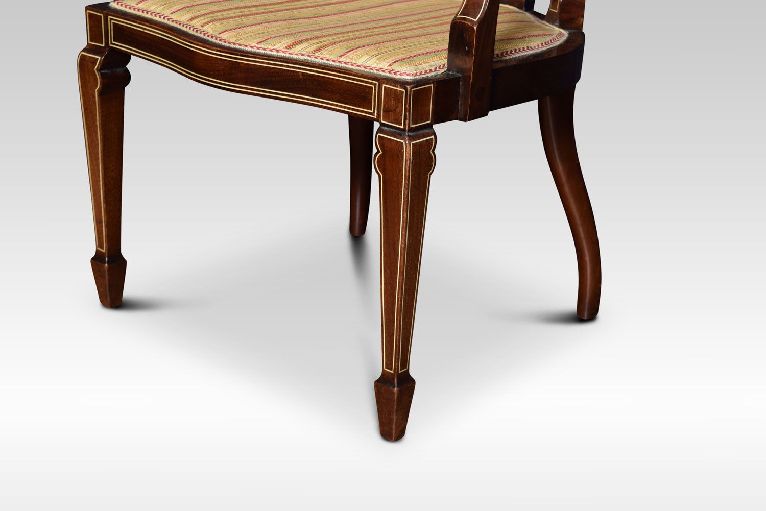 Pair Of Edwardian Rosewood Inlaid Armchairs photo 1980.0
