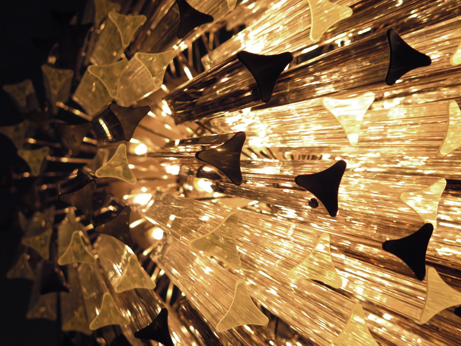 Huge Murano Chandelier Trasaparent And Smoked Triedri – 184 Prism – Mariangela Model photo vintage