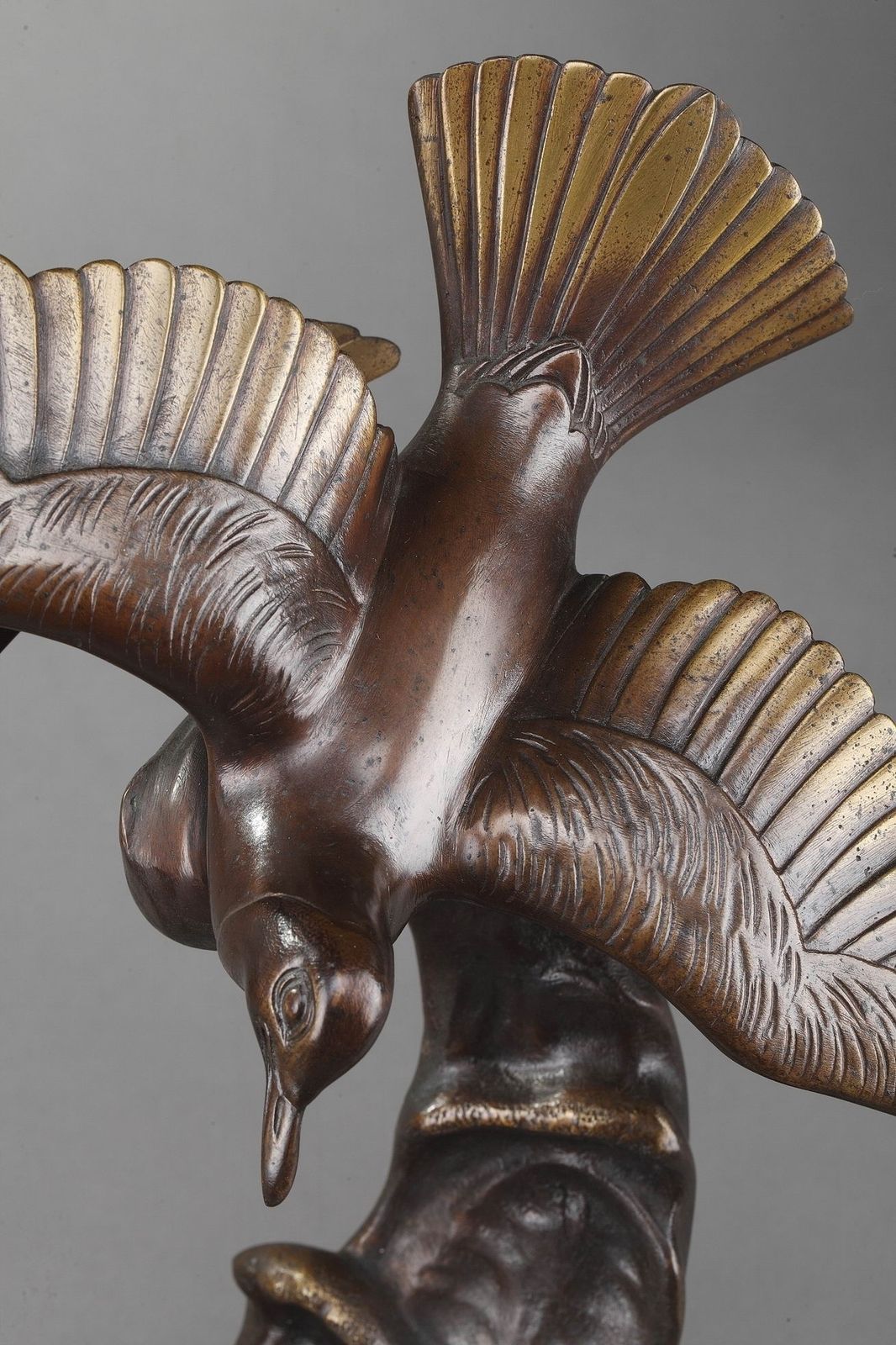 Statue en bronze « Flying Gulls » par Enrique Molins (espagnol, 1893-1958) photo vintage