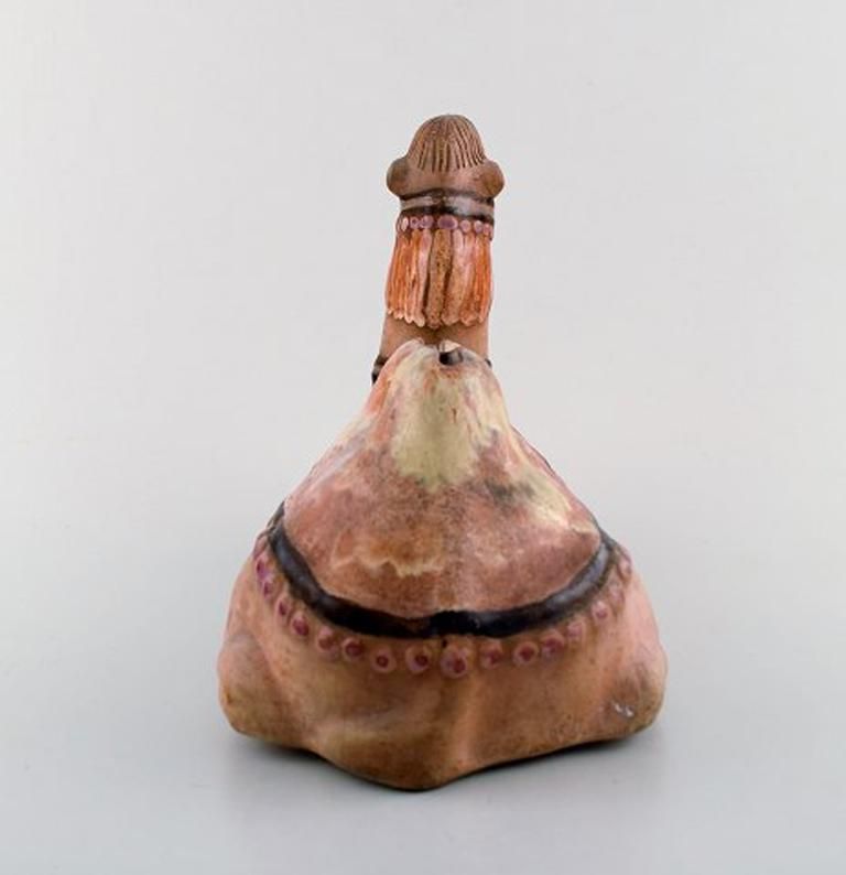 Rutebo Leksand, Sweden, Large Money Box In Shape Of A Camel In Glazed Stoneware photo Art