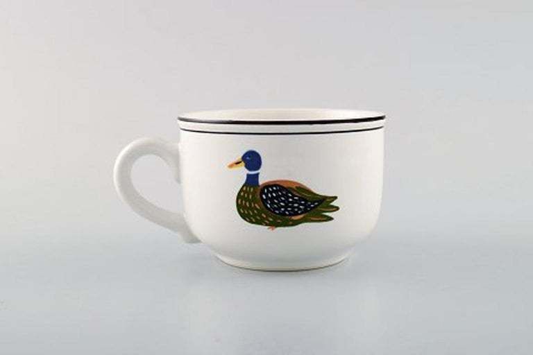Villeroy & Boch Naif Coffee Service In Porcelain, Set Of 10 Large Cups & Saucers photo 487.0