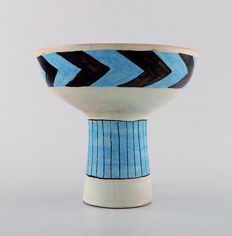 Carl Harry Stålhane For Rörstrand, A Pair Of Modernist Hand Painted Vases photo for sale