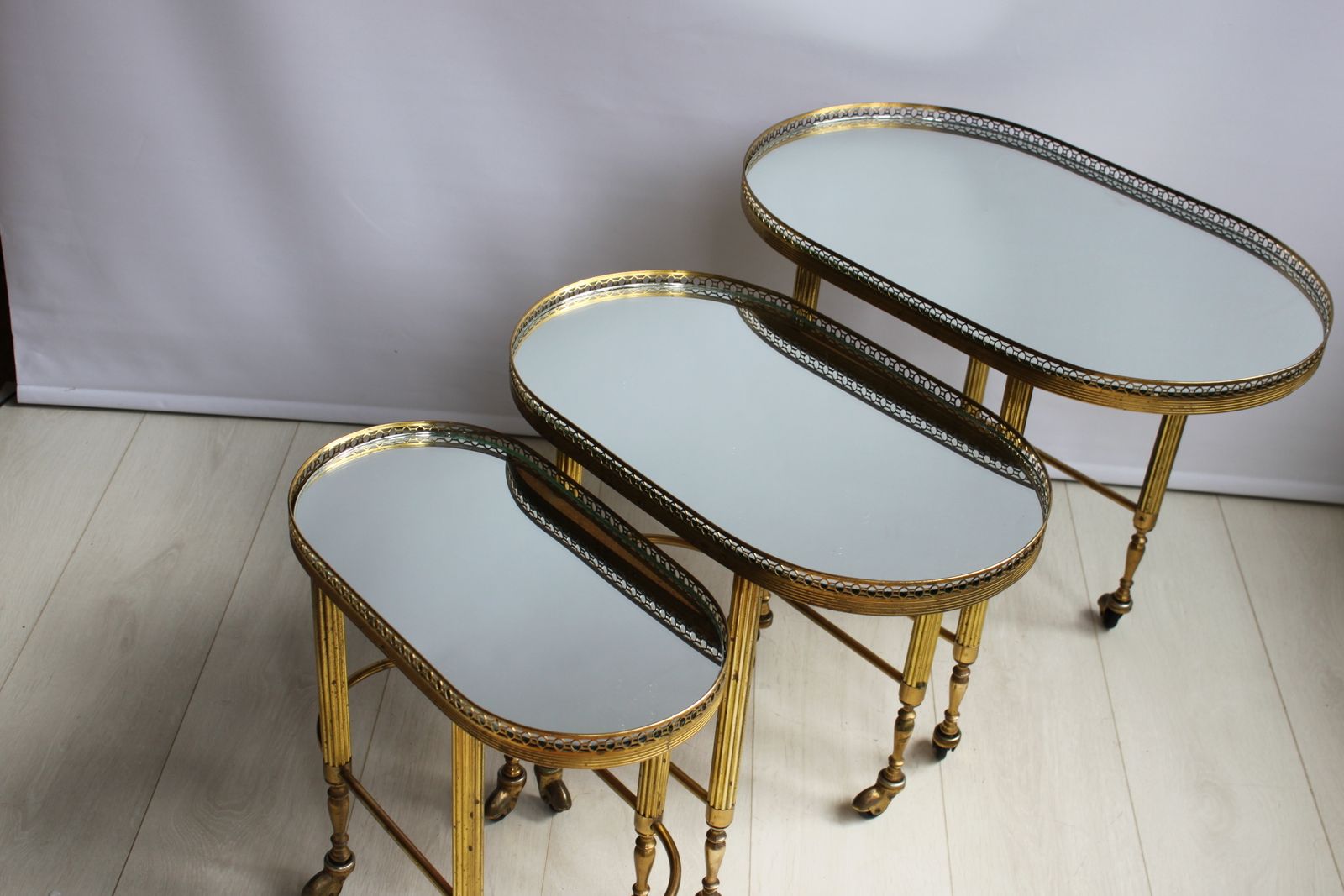 Nest Of Brass French Trolleys photo 950.0