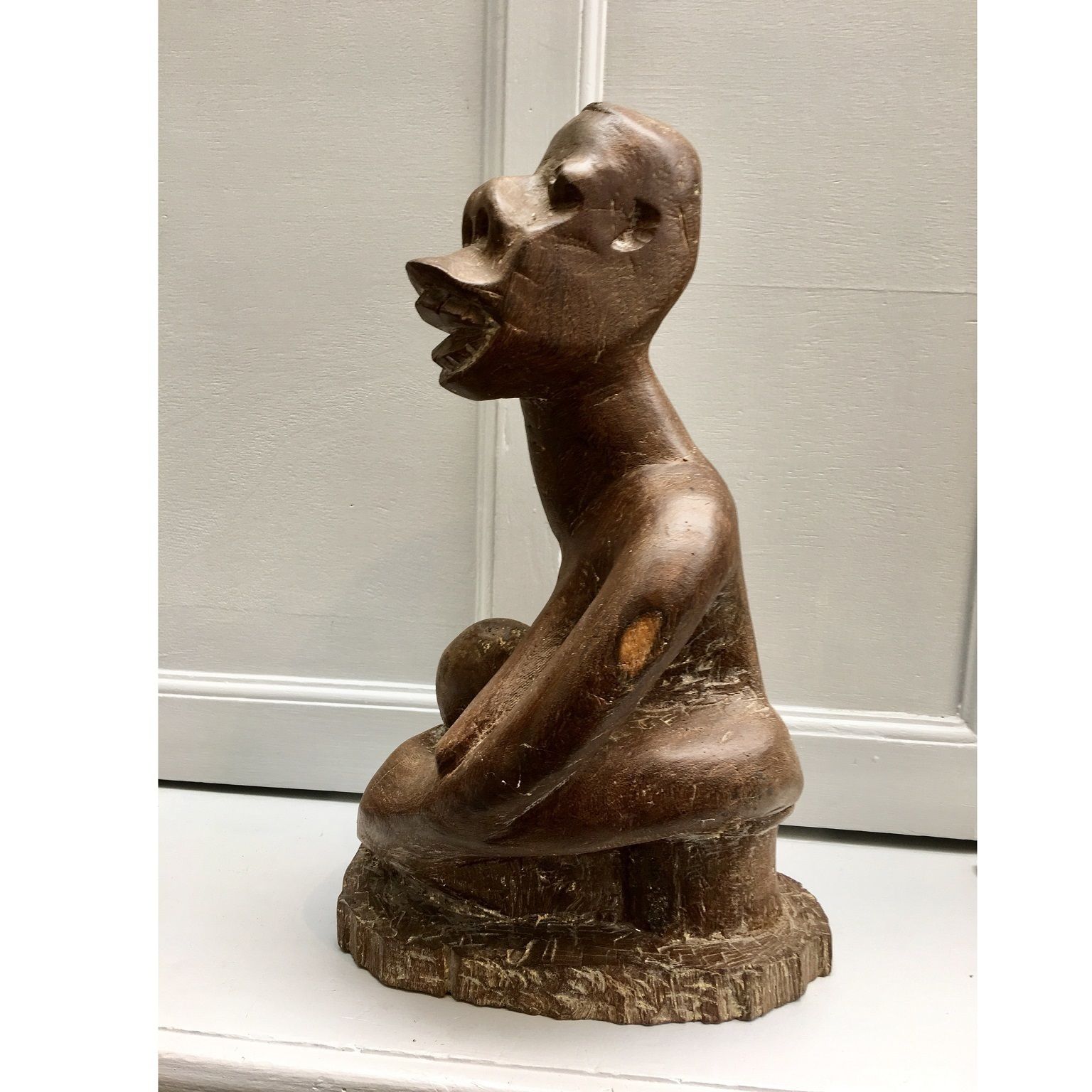 African Tribal Carved Wooden Figure Of Naked Lady By G. Tandi, Circa 1960s photo furniture
