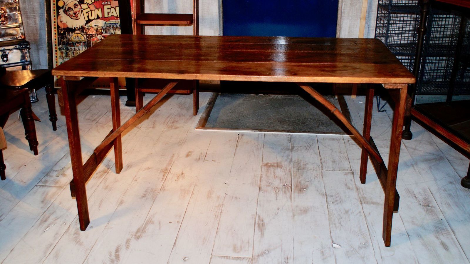George VI Oak Campaign Folding Table