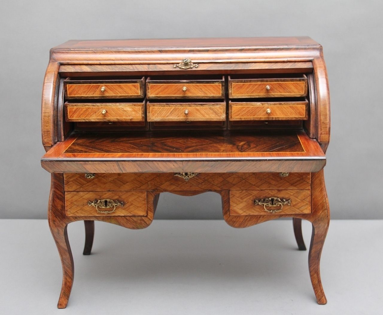 19th Century Parquetry Miniature Desk photo for sale