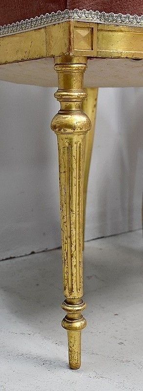 photo vintage Pair Of Golden Wood Chairs Napoleon III, 2nd Part Of The 19th