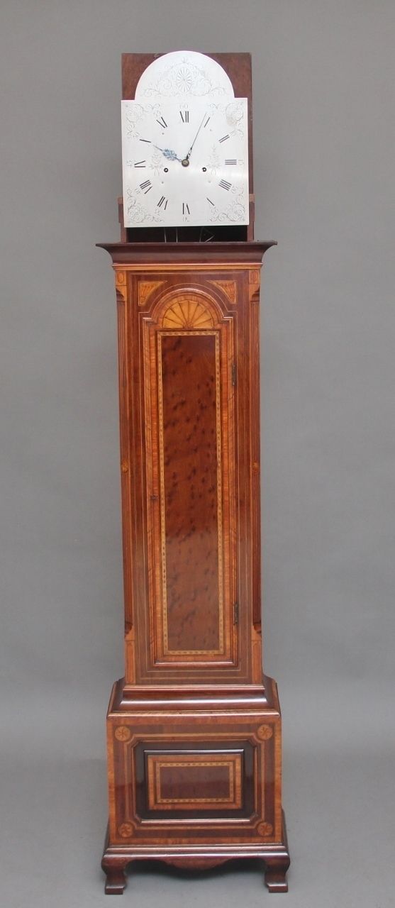 Early 20th Century Inlaid Mahogany Longcase Clock photo for sale