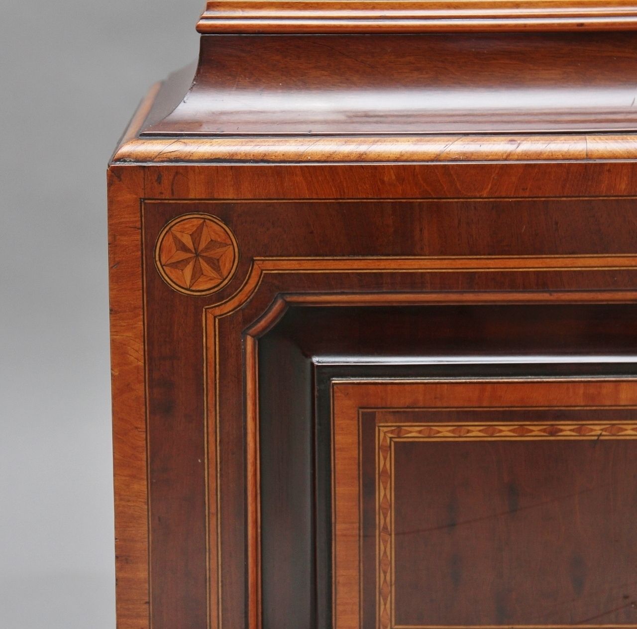 4800.0 Early 20th Century Inlaid Mahogany Longcase Clock photo