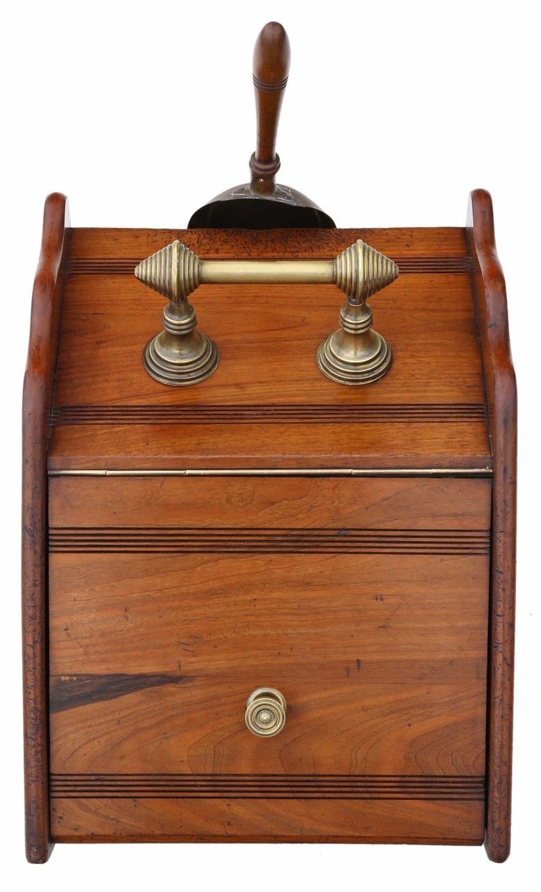 Walnut Coal Scuttle Box