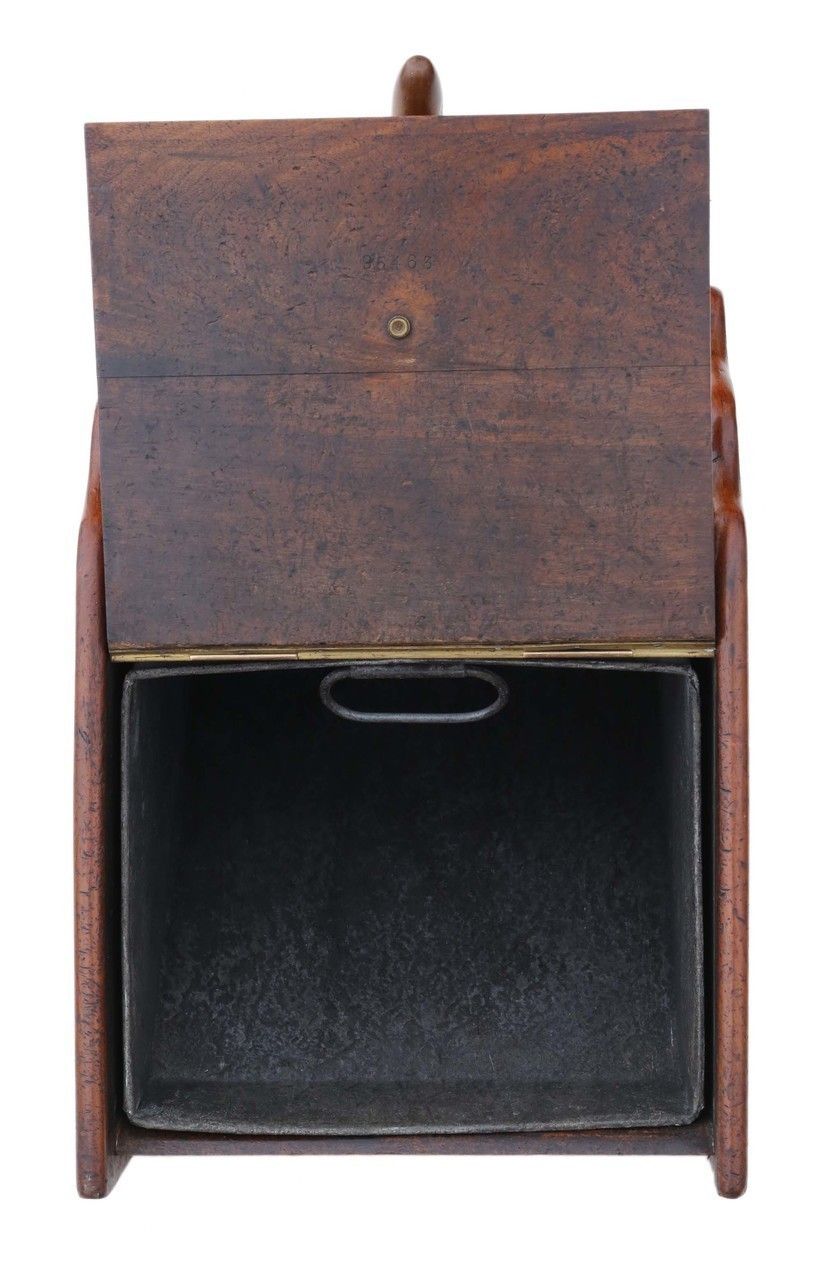 Walnut Coal Scuttle Box photo Home Decor