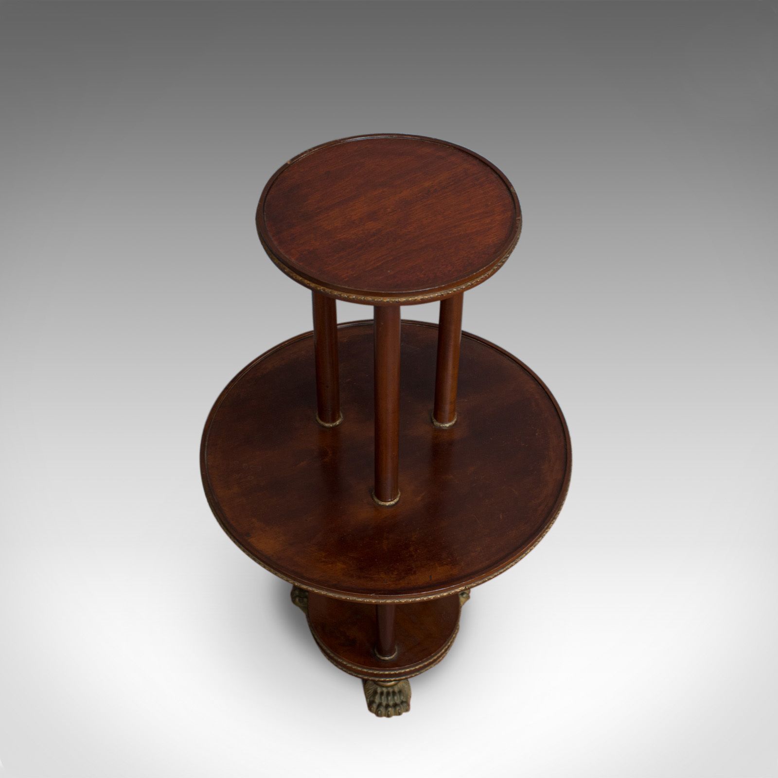 Antique Dumb Waiter, English, Victorian, Mahogany, Tiered, Empire, Circa 1880 photo vinterior