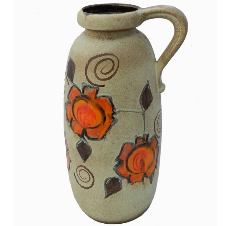 Large Mid Century German Floor Vase Stick Umbrella Stand Bay & Scheurich
