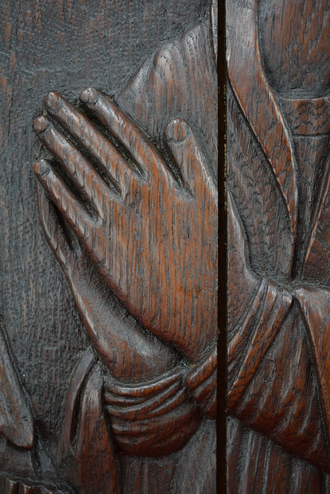17th.C Virgin Mary Wood Carving Door photo buy