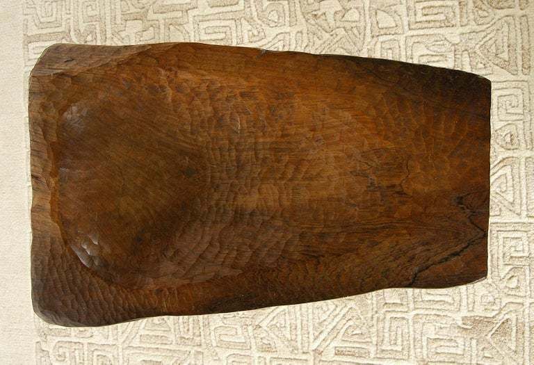 Home Decor 19c Folk Art Primitive Country Swedish Adze Carved Rosewood Tripod Table Bowl photo
