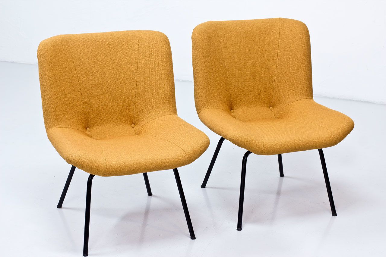 Rare Pair Of "Lehti" Easy Chairs By Carl Gustaf Hiort, Finland, 1950s photo buy
