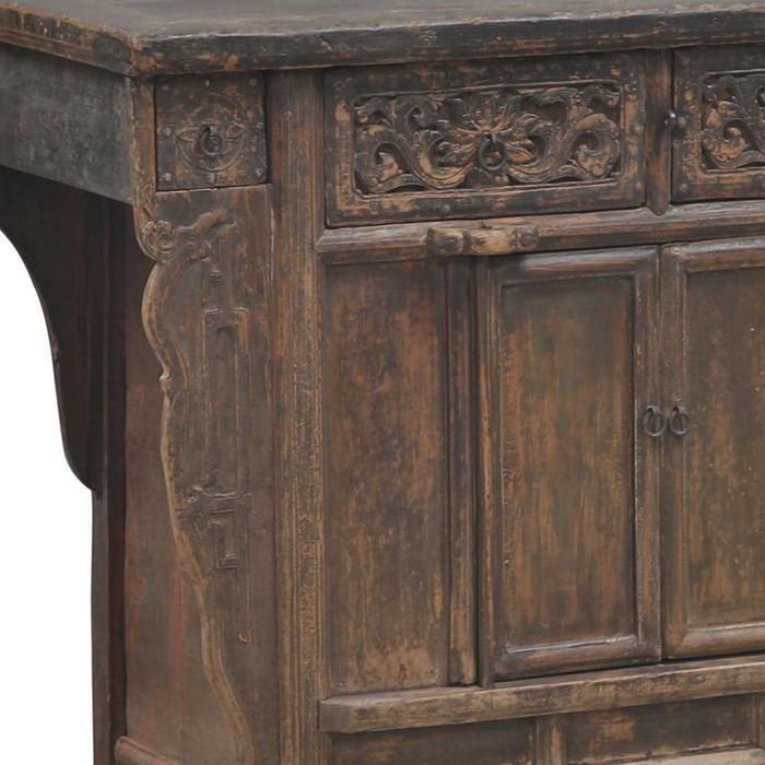Side Cabinet With Carved Drawers photo vinterior