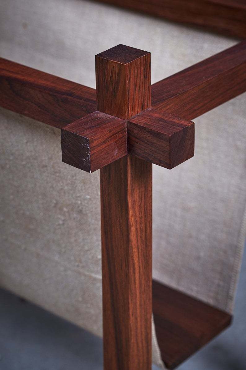 Danish Rosewood Magazine Holder By Theodor Skjøde Knudsen For Ateljé Forma, 1960s photo vinterior