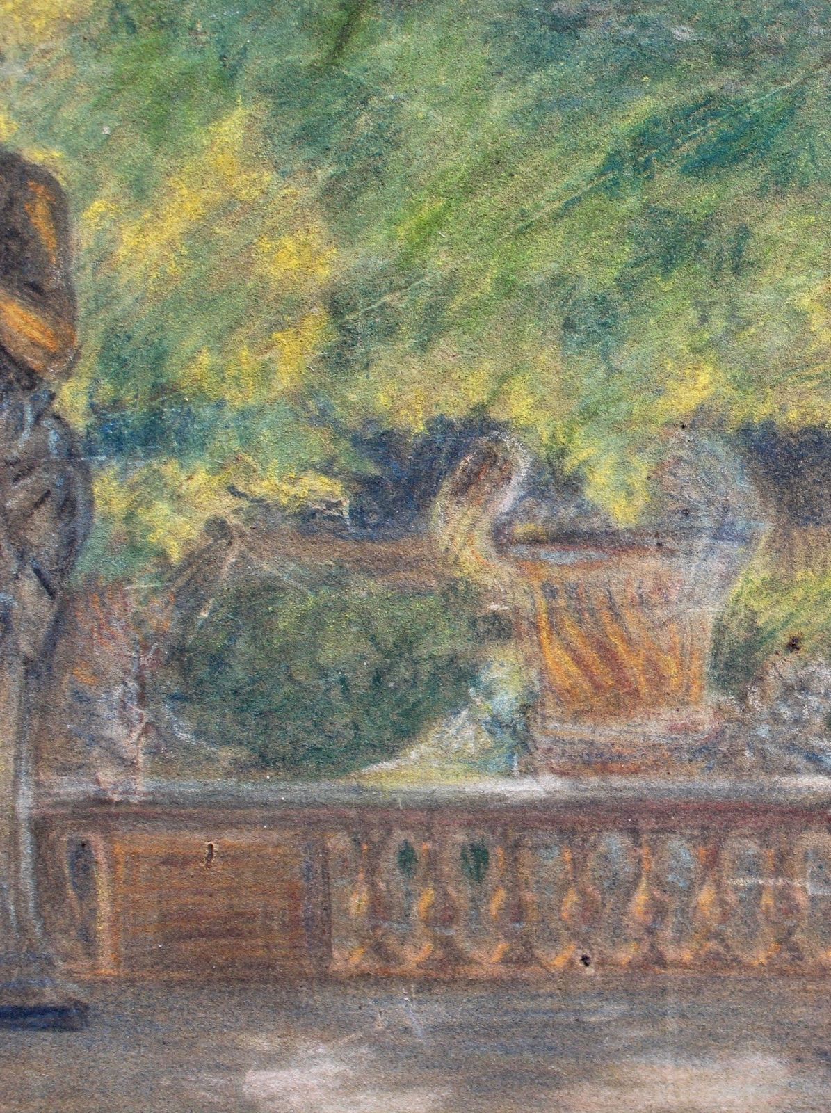 'Painter In The Jardin De Luxembourg, Paris' French School (1919) photo buy