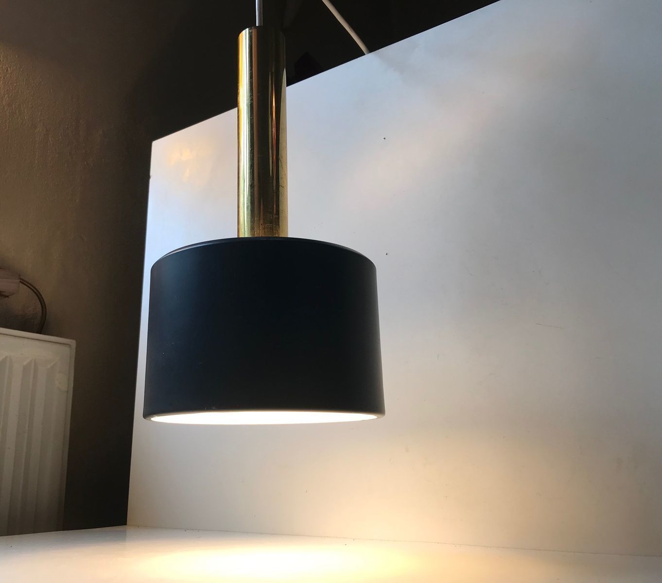 Scandinavian Modern Club Style Pendant Lamp, 1960s photo furniture