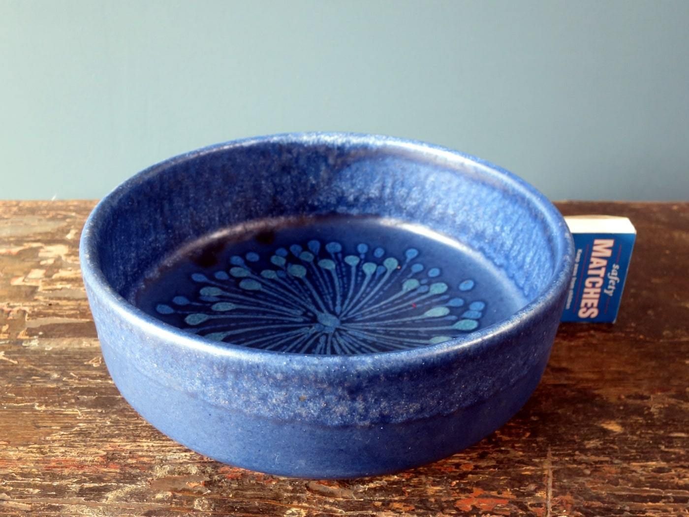 Superb Silberdistel Keramik Blue West German Bowl 710 20 photo Home Decor