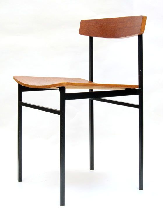 Auping Carrelle Fifties Wood And Metal Chair