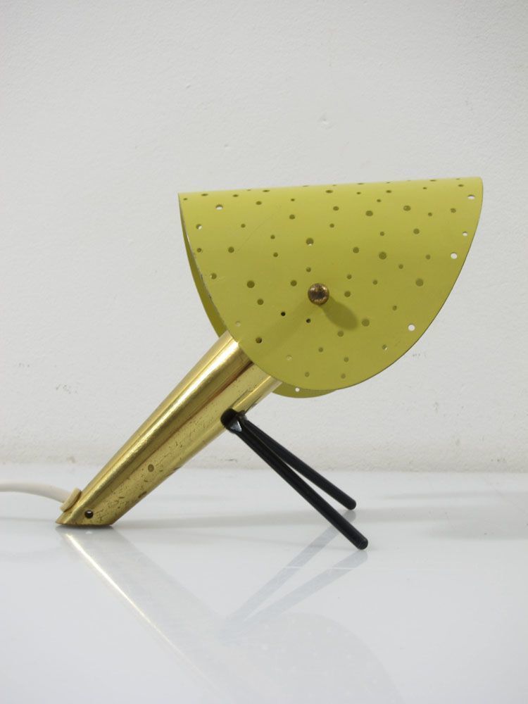 Rare Ernest Igl Vintage Metal Design Table Lamp