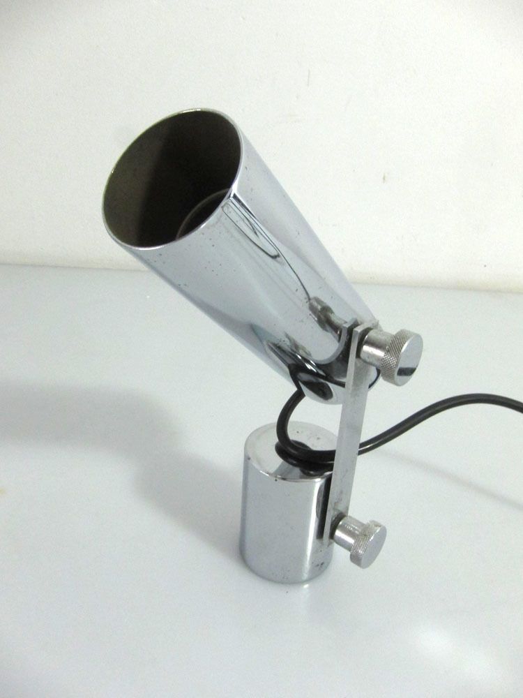 Chroom En Metalen Vintage Tafellamp Uit De Jaren Zestig photo Verlichting